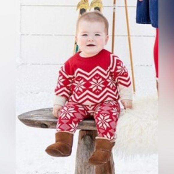 Hanna Andersson Other - Hanna Anderson Baby Nordic Red‎ and Cream Sweater Size 2T 2022 Collection